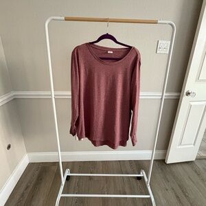 Avia Size XXXL Women's Burgundy Long Sleeve Activewear Top